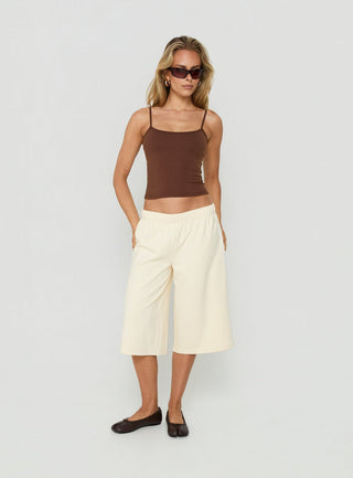 Sayllor Longline Sweatshorts Cream