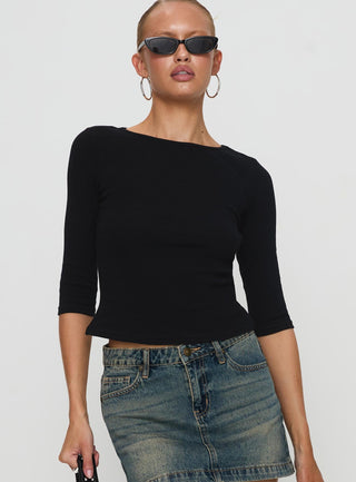 Elaia 34 Sleeve Top Black