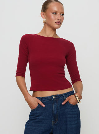 Elaia 34 Sleeve Top Red