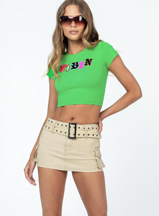 Iconic Cargo Mini Skirt Beige