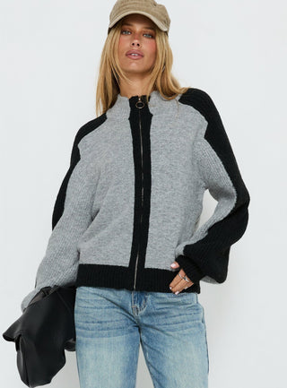 Asrar Jumper Grey  Black