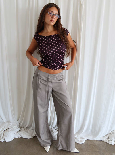 Just Have Fun Wide Leg Pant Grey