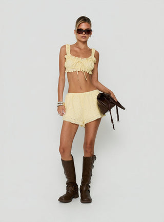 Midnight Sugar Frill Shorts Butter