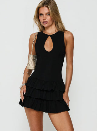 Catalea Keyhole Romper Black