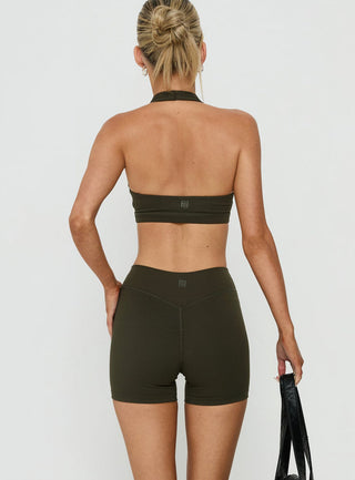 Final Form Active 4" Invisible Scrunch Shorts Olive