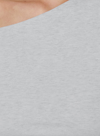 Avriana Off Shoulder T-Shirt Mini Dress Grey Marle