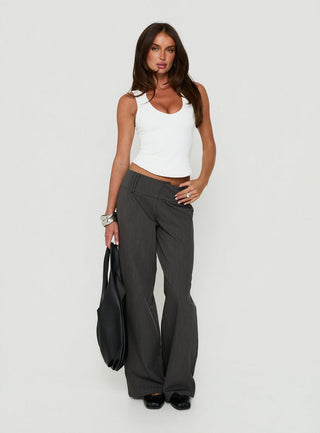 Klarika Lace Up Pants Charcoal