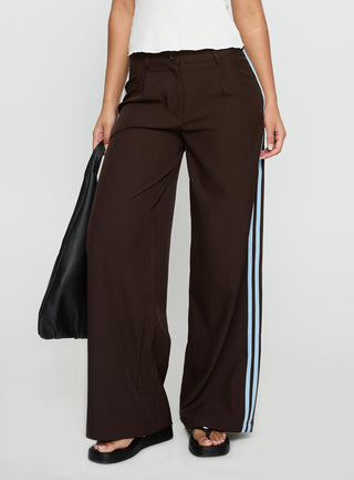 Wendi Tipping Suit Pant Brown  Blue