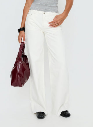 Darla Low Rise Straight Leg Jean White