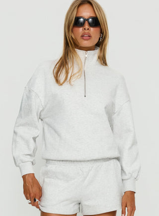 Rozanna 14 Zip Jumper Grey Marle