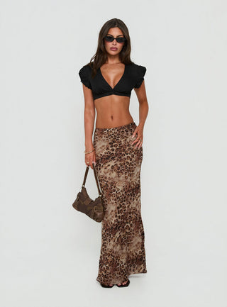 Eliena Maxi Skirt Leopard