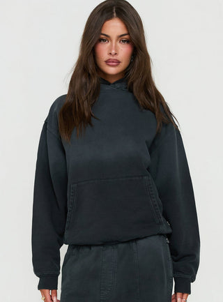 American Thrift Pullover Oversized Hoodie Black