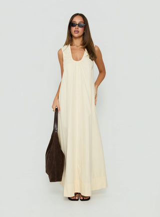 Eberta Ruched Maxi Dress Butter
