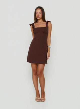 Neverending Mini Dress Dark Brown