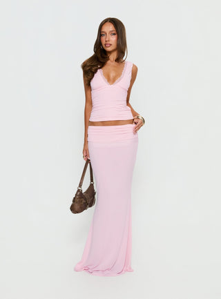 Zespri Jersey Maxi Skirt Pink