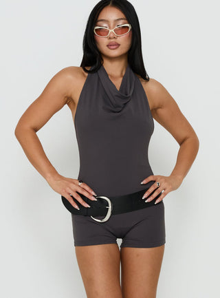 Vidora Cowl Neck Playsuit Slate