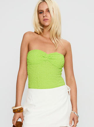 Private Party Strapless Bodysuit Green