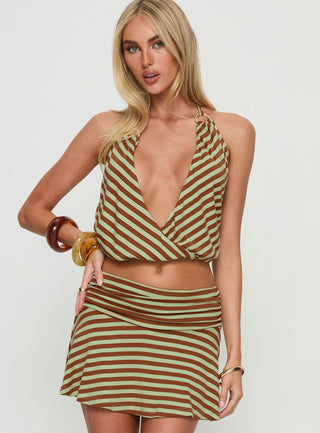 Desire More Plunge Neck Top Multi