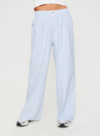 Beach House Pants Blue Stripe