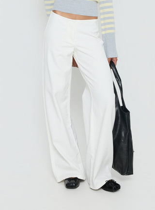Hereos Mid Rise Baggy Leg Jeans White