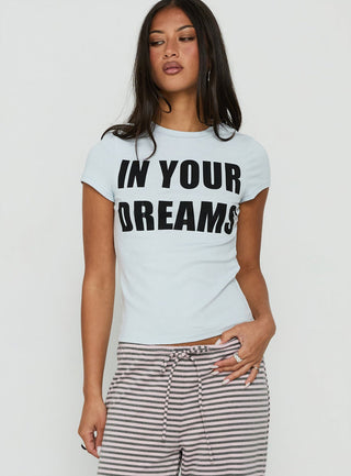 Always In Your Dreams Graphic Sleep Tee Blue