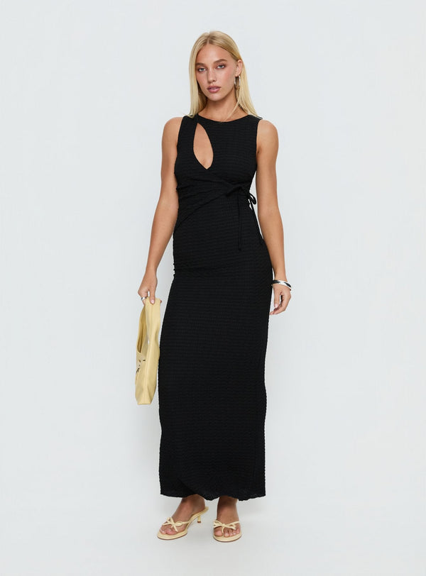 Cymone Cut Out Maxi Dress Black