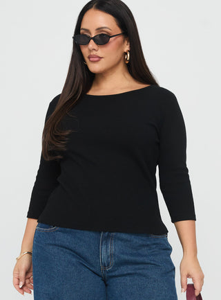 Elaia 34 Sleeve Top Black Curve