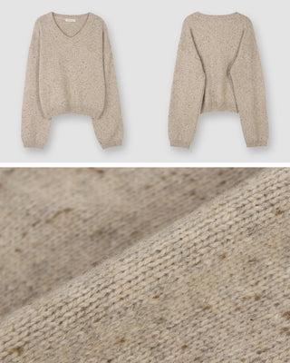 (Over 10,000 sold) V-neck knit - 5 colors