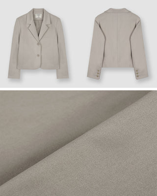 Single-breasted semi-cropped jacket - 4 colors