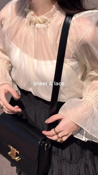 Can-can frill long skirt