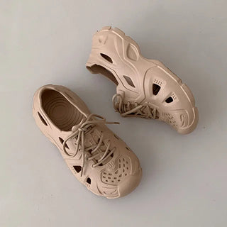 Couple's Aqua Sneakers Platform Shoes