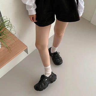 Couple's Aqua Sneakers Platform Shoes
