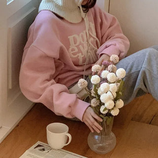Powdy brushed fleece sweatshirt