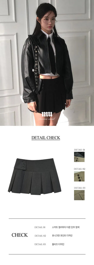 Pleated Mini Skirt Pants - 3 colors