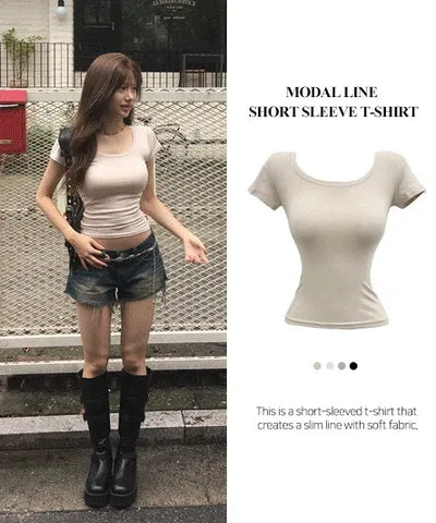 Cap sleeve slim line unisex short sleeve t-shirt