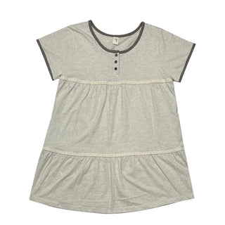 (2 colors) Lace Short-Sleeve T-Shirt