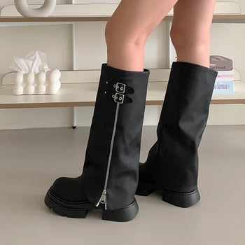 Buckle Warmer Long Boots
