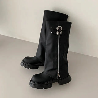 Buckle Warmer Long Boots