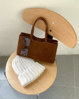 Suede Square Tote Bag