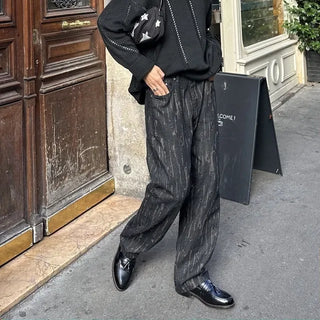 Unique Pattern Denim Pants