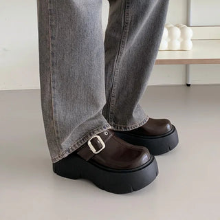 [2 colors] Platform Mule Loafers