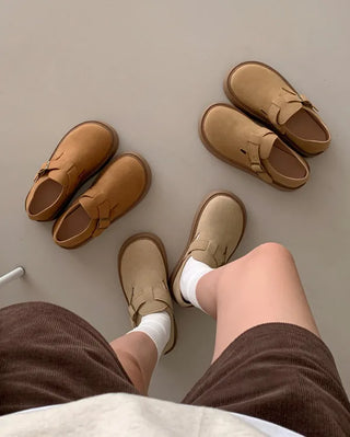 [3 colors] Platform Suede Loafers