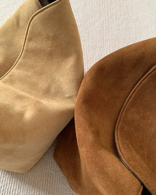 Korean-style fluffy suede shoulder bag