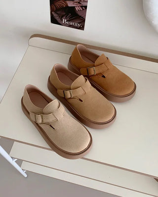 [3 colors] Platform Suede Loafers