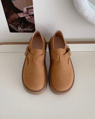 [3 colors] Platform Suede Loafers