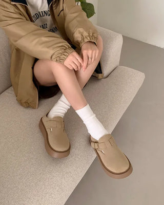 [3 colors] Platform Suede Loafers
