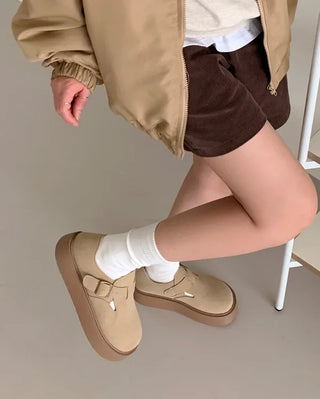 [3 colors] Platform Suede Loafers