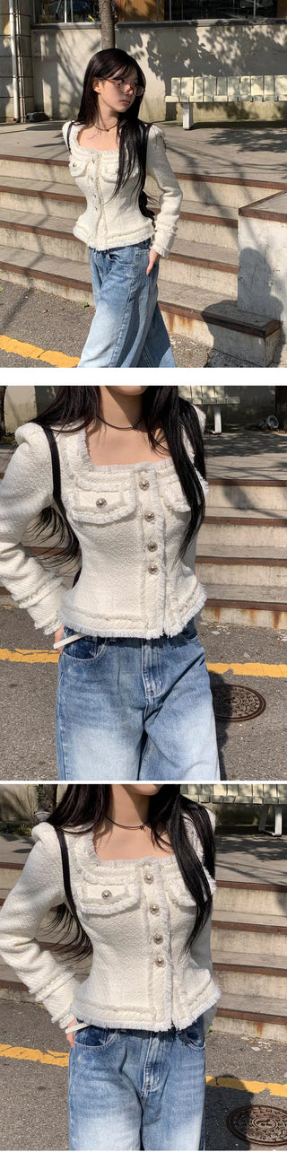 *Caution against copy products MADE Line Tweed Coat Jacket - 2 colors