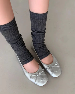 Ribbon flat shoes (4 colors)