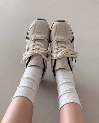 [2 colors] Suede Warm Tone Sneakers